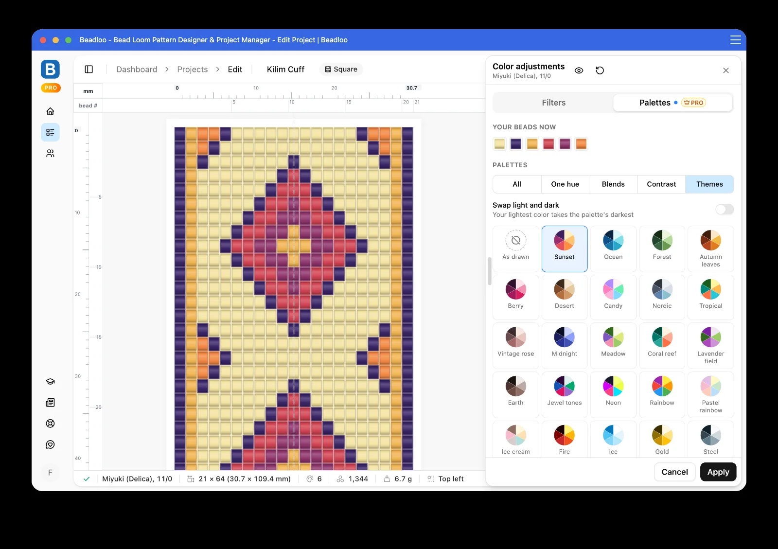 Color Adjustments: One Pattern, Many Palettes